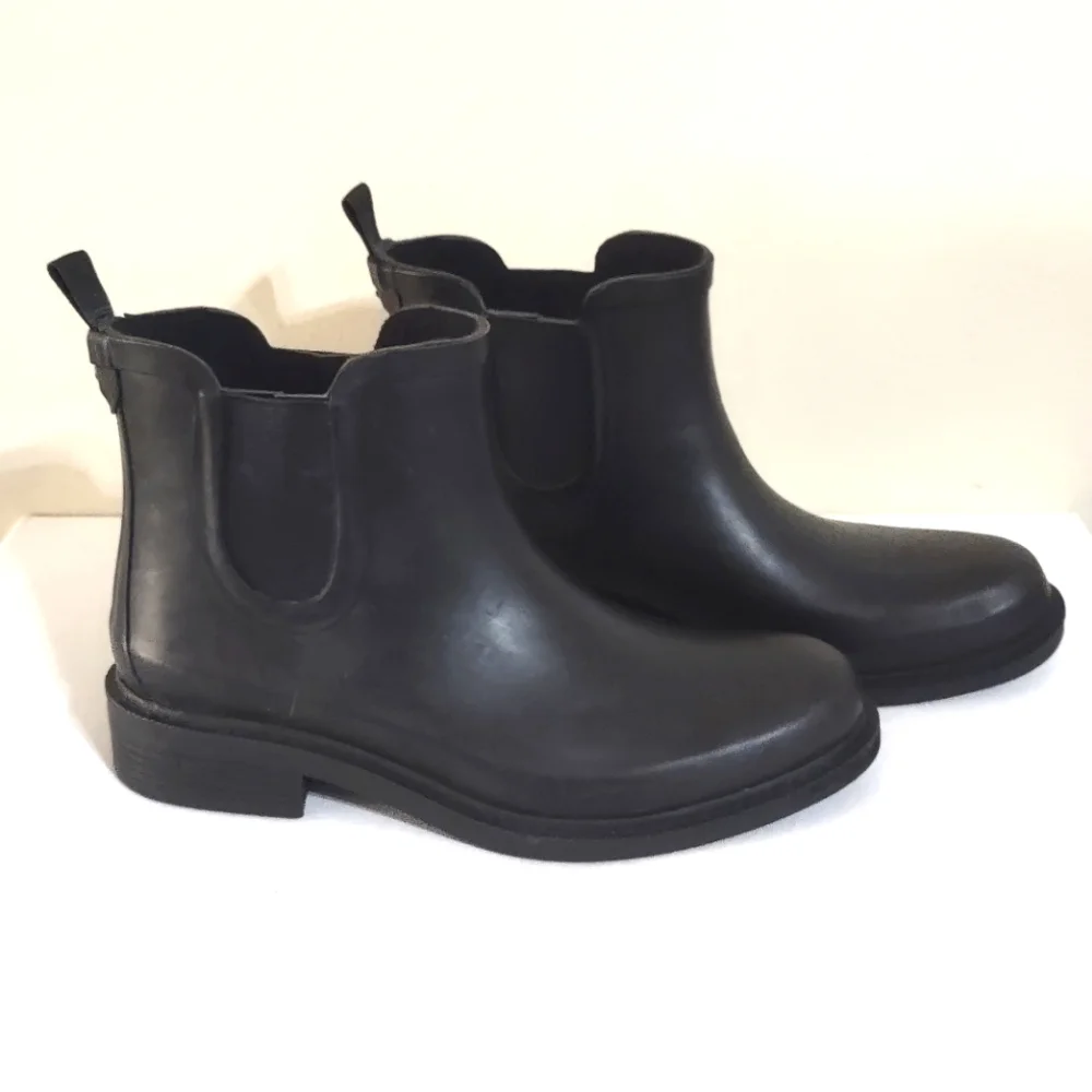 Madewell Black Chelsea Rain Ankle Boots